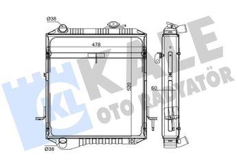 Su Radyatörü  KALE 100500  21460AX800 21460BH50A 3777704090