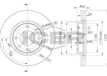 Fren Disk Ayna Ön Sağ ve Sol NAGAMA NBD-MI007  MR510742 MR510741 MR527825 MB895098 MB 895 098 MR389725 MR 389 725 MR475331 MR 475 331 MR 510 741 MR 510 742