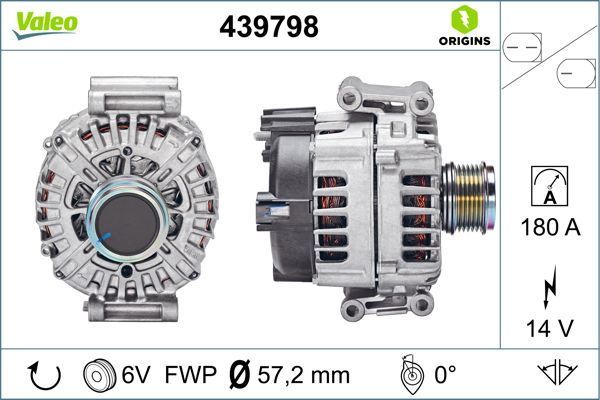 Alternatör  Audi Q5 (8R)(11.2008->)  VALEO 439798