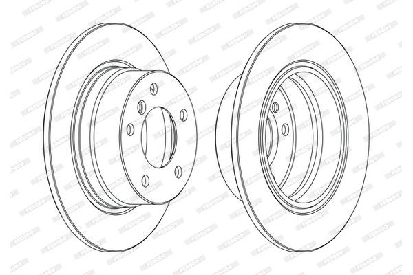 Fren Disk Ayna Arka Sağ ve Sol BMW Z4 Serisi Roadster (E85)(2002->)  FERODO DDF1284C