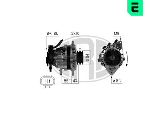 Alternatör  LUCAS ELEKTRIK LEA0646  A003T00599 A003T05499 A3T00599 A3T05499 MD111932 MD141119 M00D111932 M00D141119 3730042750 MD111932R