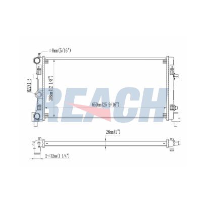 Su Radyatörü  Audi A1 (8X1)(08.2010->)  VEKA 16-2110B