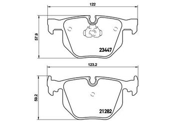Fren Disk Balata Arka BREMBO P 06 029  34216753850 34216758870 34216761285