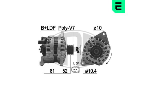 Alternatör  Iveco Daily Kargo Aracı  (Sommer)(2014->)  ERA 209478
