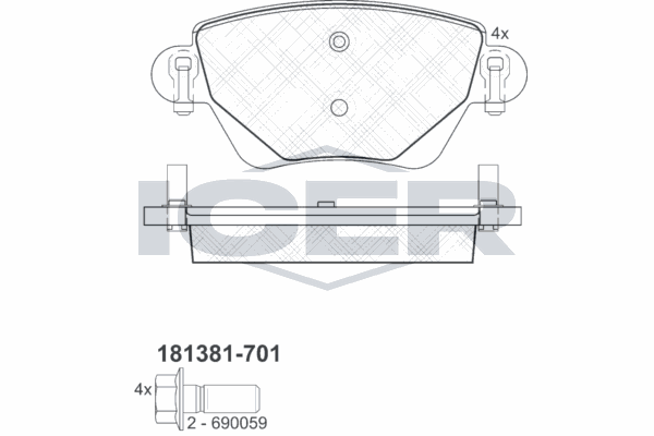 Fren Disk Balata Arka Jaguar X-Type (06.2001->)  MGA 55570