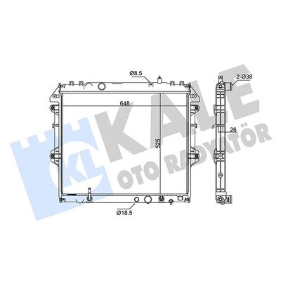 Su Radyatörü  Toyota Hilux (KUN)(2005->)  KALE 342335