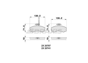 Fren Disk Balata Ön BRAXIS AB0254  GDB695 9938205 4254A4 4254-A4 95667764 425099 71770950 9940092 425054 4250-54 425106 4251-06