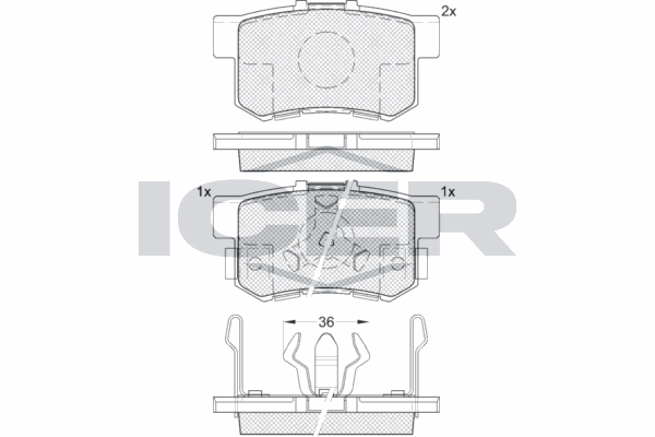 Fren Disk Balata Arka Honda Accord (CU)(06.2008->)  AYD 60480A
