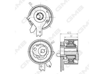Triger Gergi Rulmanı  GMB GTB1450  130705625R 13 07 056 25R 130708047R 130708546R