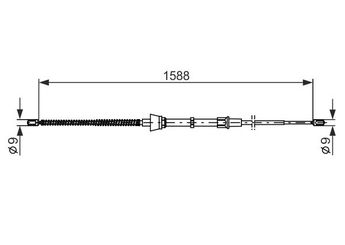 El Fren Teli Arka Sağ veya Sol BOSCH 1 987 482 266  1987482266 6R0609721B 6R0 609 721 B