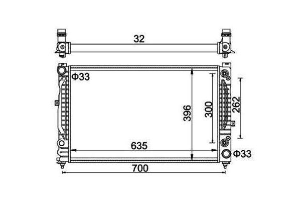 Su Radyatörü  Audi S4 Sedan (B5)(11.1994->)  MAGNETI MARELLI 359000300380