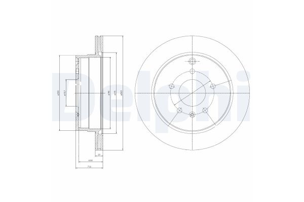 Fren Disk Ayna Arka Sağ ve Sol Chevrolet Captiva (2006->)  DELPHI BG4069