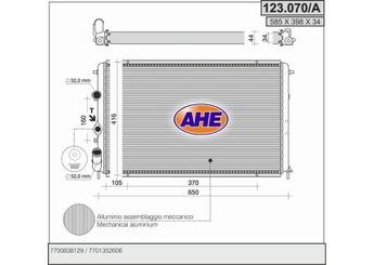 Su Radyatörü  KALE 0547472PA  7700838129 7701352606