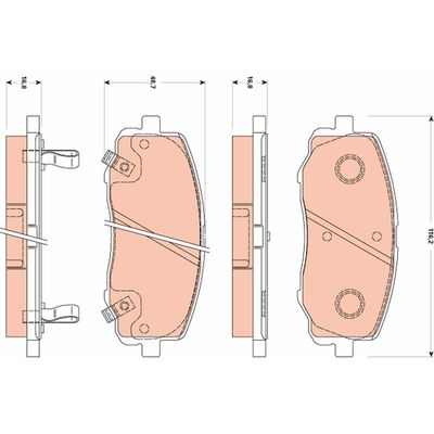 Fren Disk Balata Ön Hyundai i20 (PB)(05.2012->)  TRW GDB3510