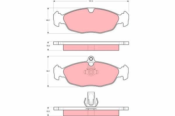 Fren Disk Balata Arka Jaguar XK (XK8/XKR) Coupe (X100)(10.1996->)  TRW GDB1569