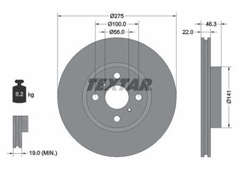 Fren Disk Ayna Ön Sağ ve Sol EUROREPAR 1622807080  1622807080 435120D080 435120D100 4351252130 435120D190 435120D250