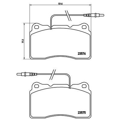 Fren Disk Balata Ön Citroen C8 (08.2002->)  BREMBO P 23 082