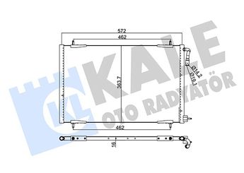 Klima Radyatörü  KALE 248200  6455X9 6455W6 6455W7 6455Y0 96375239 96375240