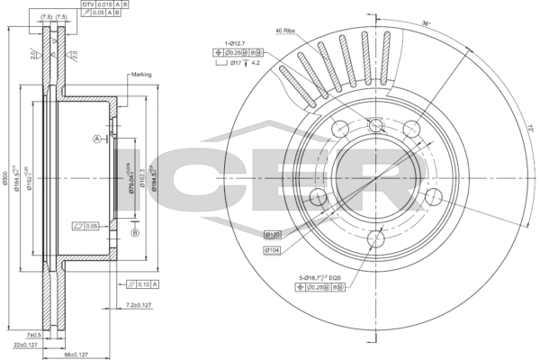 Fren Disk Ayna Ön Sağ ve Sol BMW 3 Serisi Gran Turismo (F34)(2013->)  AP B2057VR