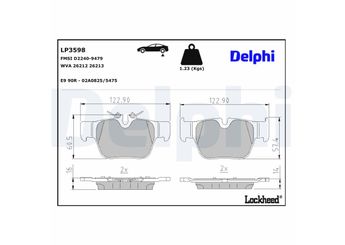 Fren Disk Balata Arka DELPHI LP3598  LP3598 34206885600