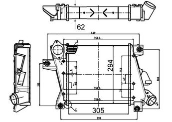 Turbo Radyatörü  MAHLE CI 508 000S  14461EQ400 14461EQ405 14461EQ40A 14461EQ40B A4461EQ405 A4461EQ40A A4461EQ41A