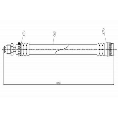 Fren Hortumu Ön Sağ veya Sol Peugeot 605 (08.1989->)  CAVO C800 386A
