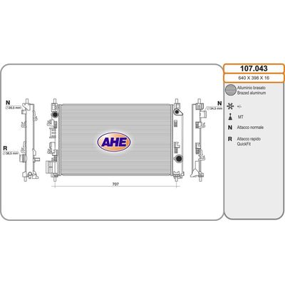 Su Radyatörü  Chevrolet Aveo Sedan (2011->)  OPEL ORJINAL 95939915