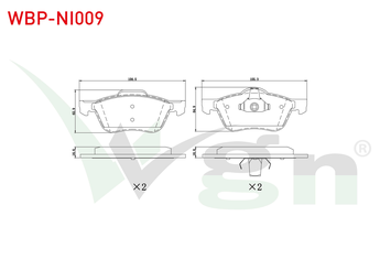 Fren Disk Balata Ön WGN WBP-NI009  
