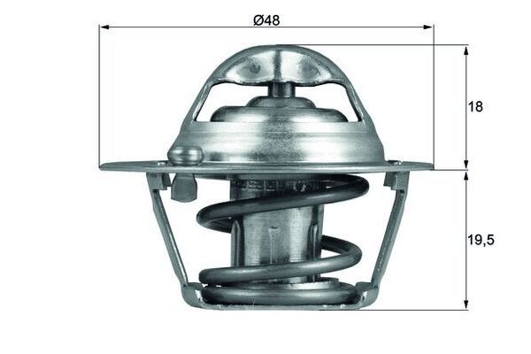 Termostat 74 °C  Ford Puma (CCE)(06.1997->)  MAHLE TX 121 74D