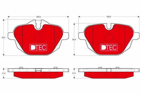 Fren Disk Balata Arka BMW 5 Serisi Touring (F11)(11.2011->)  TRW GDB1840DTE