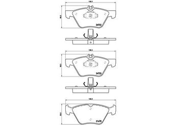 Fren Disk Balata Ön BREMBO P 50 075  44200720 0044200720 A0044200720