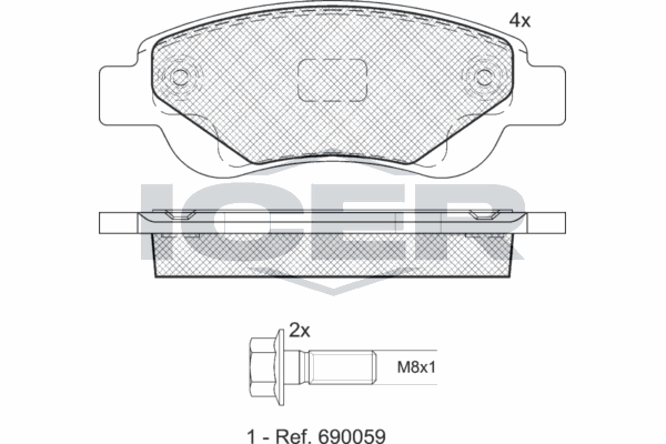 Fren Disk Balata Ön Toyota Aygo (KGB/WNB)(2005->)  MAGNETI MARELLI 323700014300