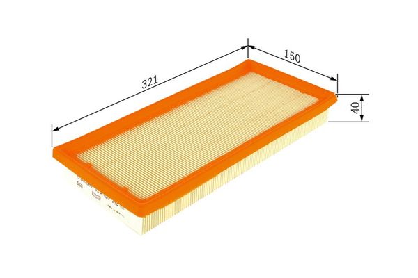 Hava Filtresi  Alfa Romeo MiTo (145)(2008->)  BOSCH F 026 400 258