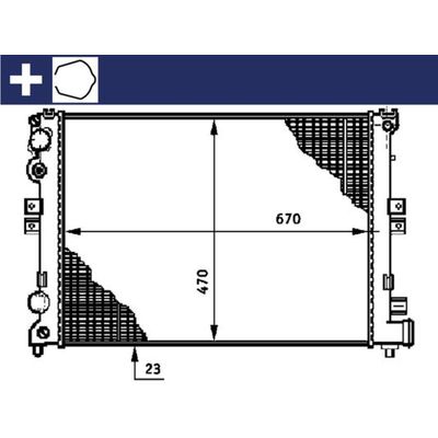 Su Radyatörü  Citroen Jumpy (11.2003->)  MAHLE CR 592 000S