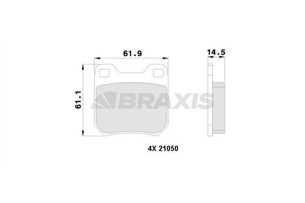 Fren Disk Balata Arka Saab 9-5 4 Kapı (1997->2001)  BRAXIS AA0125
