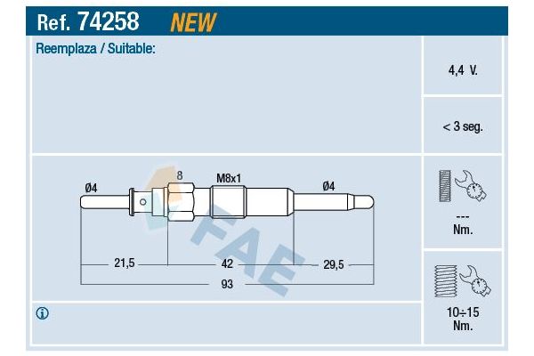 Isıtma Bujisi  Chevrolet Captiva (2006->)  FAE 74258