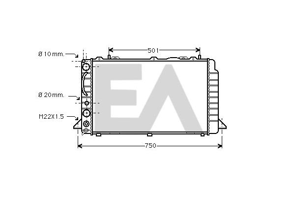 Su Radyatörü  Audi 80/90 4 Kapı (893)(08.1986->)  NISSENS 60479