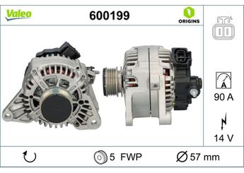 Alternatör  VALEO 600199  373002A010 37300-2A010 373002A050 37300-2A050