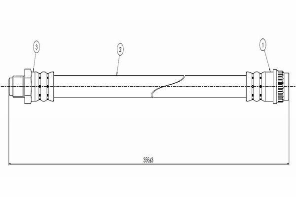Fren Hortumu Ön Sağ veya Sol Citroen AX (03.1987->)  CAVO C800 709A