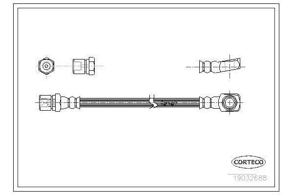 Fren Hortumu Arka Sağ veya Sol Jaguar XK (XK8/XKR) Coupe (X100)(10.1996->)  CAVO C900 255A