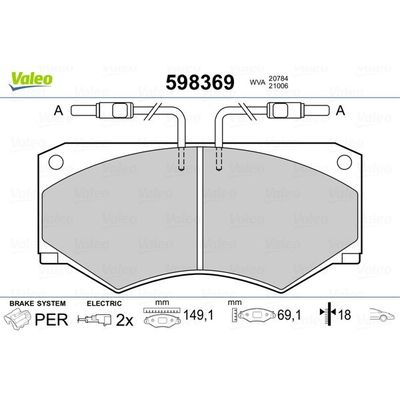 Fren Disk Balata Ön VALEO 598369