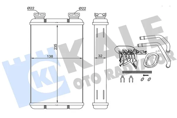 Kalorifer Radyatörü  Opel Movano Kamyonet (2004->)  KALE 352085
