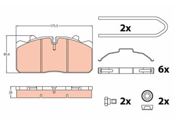 Fren Disk Balata Ön veya Arka TRW GDB5069  81508205011 1502006 1906467 81508205023 81.50820-5023 81.50820-5011 81508205025 81.50820-5025 81508205029 81.50820-5029 81508206006 81.50820-6006 81508206042 81.50820-6042 81508206020 81.50820-6020 5010848607 50 10 848 607
