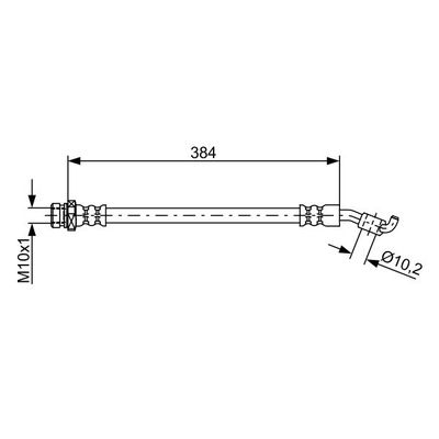Fren Hortumu Arka Sol Kia Sportage (SL)(2010->)  BOSCH 1 987 481 884