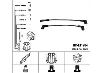 Buji Kablosu  NGK 9076  72385585 72 385 585 ZE9818140