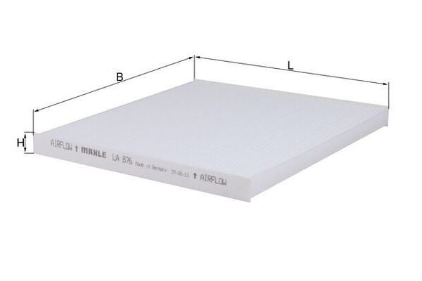 Polen Filtresi  Hyundai Grand Santa Fe (NC)(2013->)  MAHLE LA 876