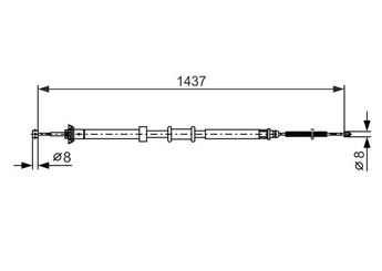 El Fren Teli Arka Sağ BOSCH 1 987 482 391  1987482391 51900391