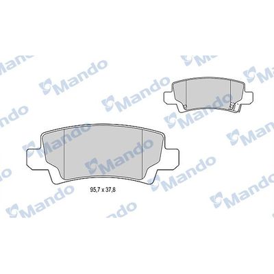 Fren Disk Balata Arka Toyota Corolla (E12)(2002->)  MANDO MBF015176
