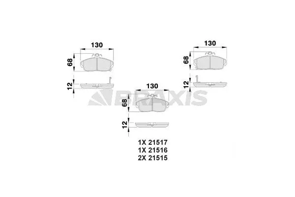 Fren Disk Balata Ön MG Rover Rover 25 (RF)(1999->)  BRAXIS AB0023