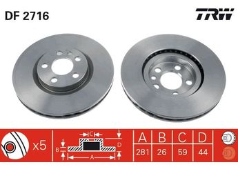 Fren Disk Ayna Ön Sağ ve Sol EUROREPAR E169008  E169008 4246J2 4246J2S 4246J3S 4249H5 1309392080 1317651080 71738908 4246 J2 4246J3 4246 J3 4249 H5 E 169 008 0001309392080